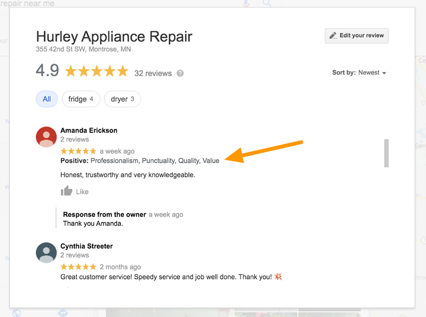 Google Review Attribute 2